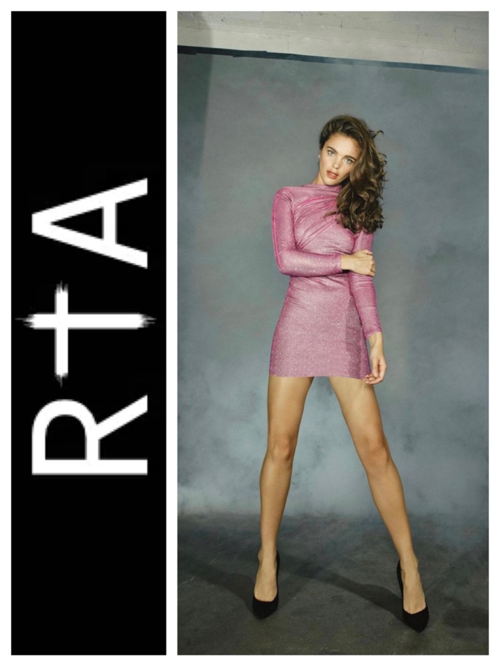 RtA Harper Dress in Disco Pink